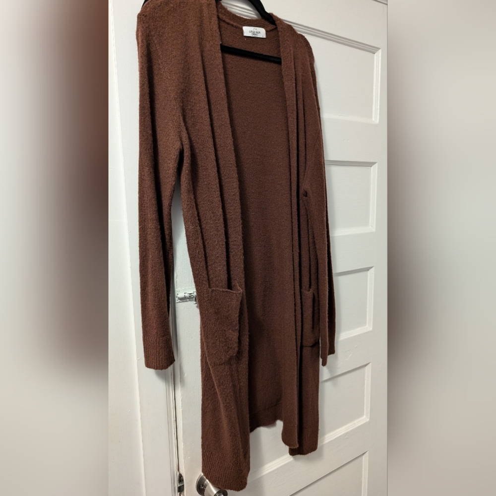 Carly Jean Los Angeles CJLA Brown Cardigan L